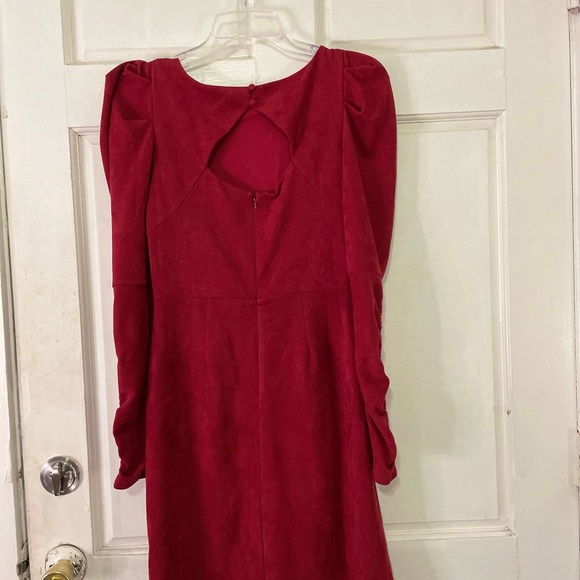 Sugarlips Bold Red Long Sleeve Dress - Picture 7 of 7